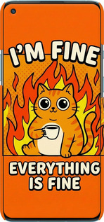 3D пластиковый матовый чехол Funny Cat для OnePlus 9R - 6786m-2326 изображение 