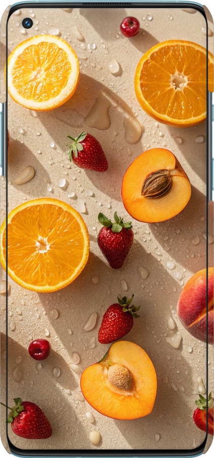 3D пластиковий матовий чехол Фрукти 3 для OnePlus 9R - 6703m-2326 изображение 