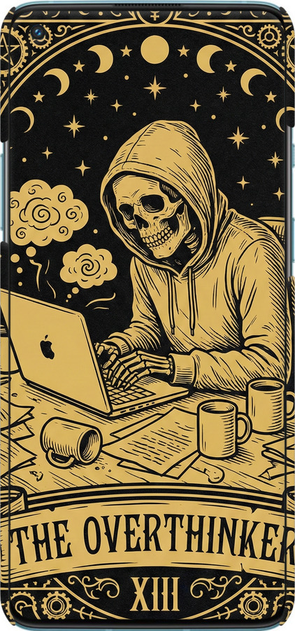 3D пластиковый матовый чехол The Overthinker для OnePlus 9R - 6774m-2326 изображение 