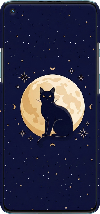 3D пластиковий матовий чехол Cute Cat Celestial/Witchy для OnePlus 9R - 6787m-2326 изображение 