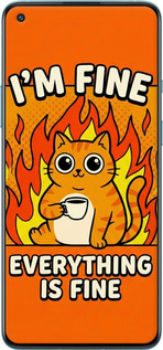 Силіконовий чехол Funny Cat для OnePlus 9R - 6786u-2326 изображение 