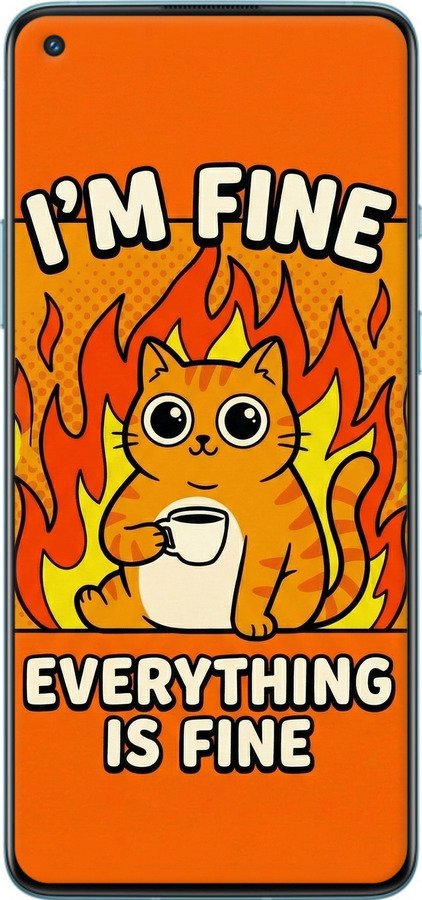 Силіконовий чехол Funny Cat для OnePlus 9R - 6786u-2326 изображение 