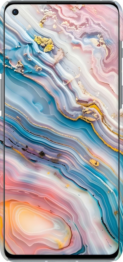 3D пластиковый матовый чехол Мрамор красивый для OnePlus 9RT - 6376m-2520 изображение 