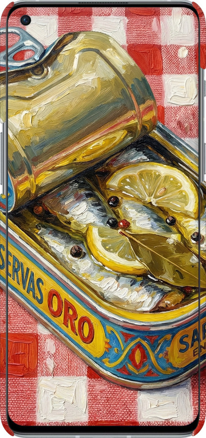 3D пластиковый матовый чехол Vintage Sardine Tin Phone для OnePlus 9RT - 6772m-2520 изображение 