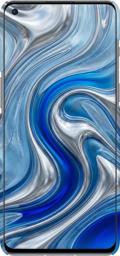 3D пластиковий матовий чехол Liquid Chrome для OnePlus 9RT - 6781m-2520 изображение 