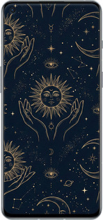 Силіконовий чехол Celestial Harmony: Sun & Moon Gold Mystic Pattern для OnePlus 9RT - 6778u-2520 изображение 