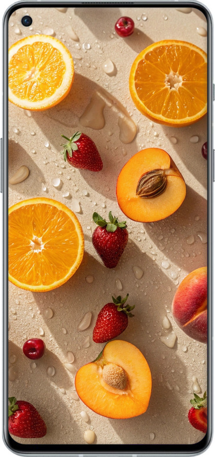 Силіконовий чехол Фрукти 3 для OnePlus 9RT - 6703u-2520 изображение 