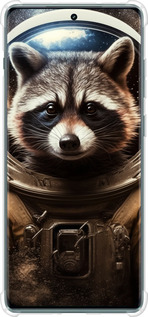 Силикон с усиленными углами чехол Raccoon austronaut для OnePlus Ace 2 Pro - 5581sp-3211 изображение 