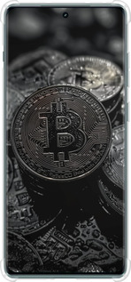Силикон с усиленными углами чехол Black Bitcoin для OnePlus Ace 2 Pro - 6090sp-3211 изображение 