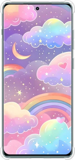 Силикон с усиленными углами чехол Облака и радуга для OnePlus Ace 2 Pro - 6312sp-3211 изображение 