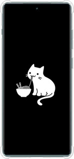 Силикон с усиленными углами чехол С милым котом на черном фоне для OnePlus Ace 2 Pro - 6528sp-3211 изображение 