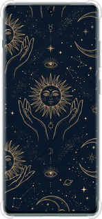Силикон с усиленными углами чехол Celestial Harmony: Sun & Moon Gold Mystic Pattern для OnePlus Ace 2 Pro - 6778sp-3211 изображение 