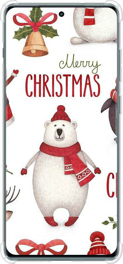 Силикон с усиленными углами чехол Merry Christmas для OnePlus Ace 2 Pro - 4106sp-3211 изображение 