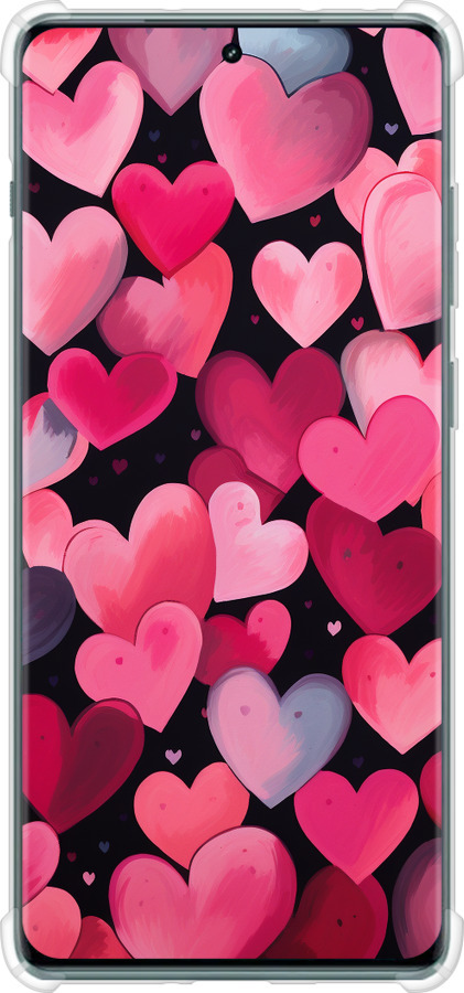Силикон с усиленными углами чехол Сердечки 4 для OnePlus Ace 2 Pro - 5662sp-3211 изображение 
