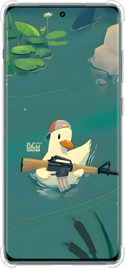 Силикон с усиленными углами чехол Уточка с автоматом для OnePlus Ace 2 Pro - 6356sp-3211 изображение 