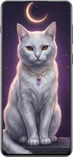 Силиконовый чехол Mystic White Cat Gothic Dark Purple Gold для OnePlus ACE 3V - 6805u-3681 изображение 