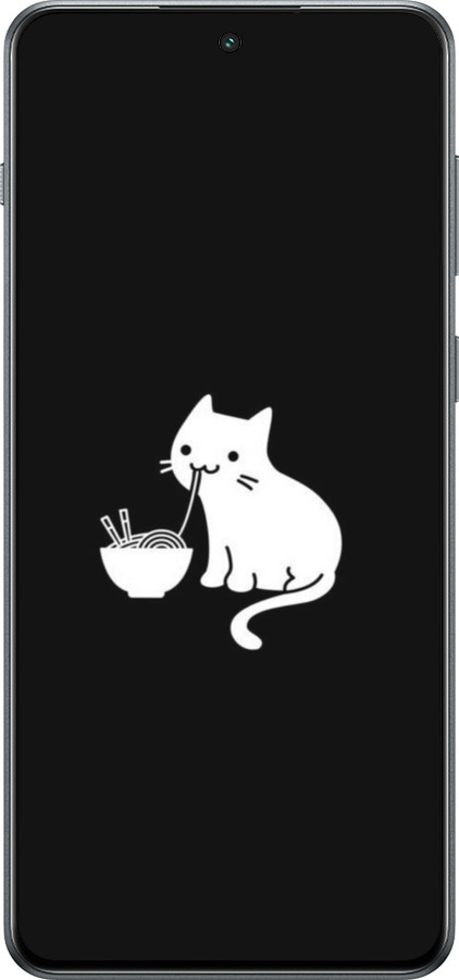 Силиконовый чехол С милым котом на черном фоне для OnePlus ACE 3V - 6528u-3681 изображение 