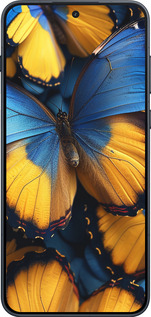 Силіконовий чехол Жовто-блакитні метелики для OnePlus 15R 5G - 6046u-4241 изображение 