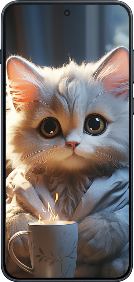Силиконовый чехол White cat для OnePlus Ace 6T - 5646u-4240 изображение 