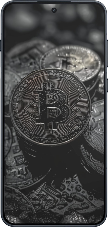 Силиконовый чехол Black Bitcoin для OnePlus Ace 6 - 6090u-4217 изображение 