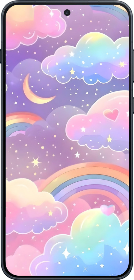 Силіконовий чехол Хмари та веселка для OnePlus Ace 6 - 6312u-4217 изображение 