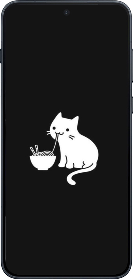 Силиконовый чехол С милым котом на черном фоне для OnePlus Ace 6 - 6528u-4217 изображение 