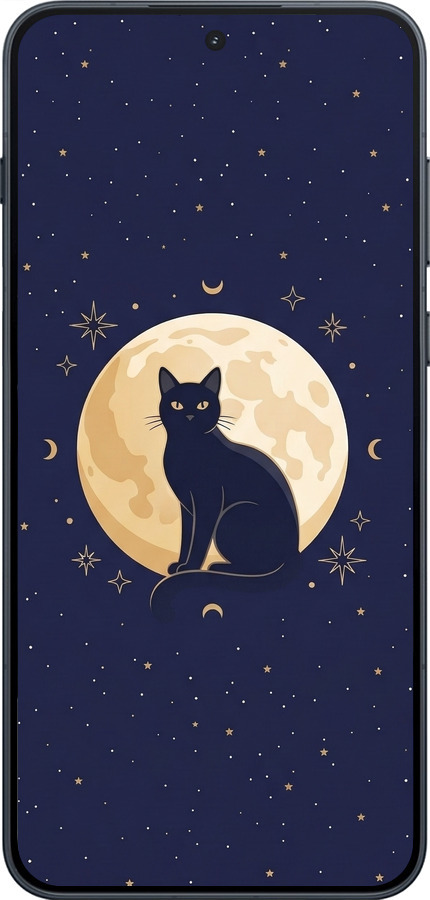 Силиконовый чехол Cute Cat Celestial/Witchy для OnePlus 15R 5G - 6787u-4241 изображение 