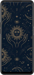 Силіконовий чехол Celestial Harmony: Sun & Moon Gold Mystic Pattern для OnePlus Ace Racing - 6778u-2955 изображение 