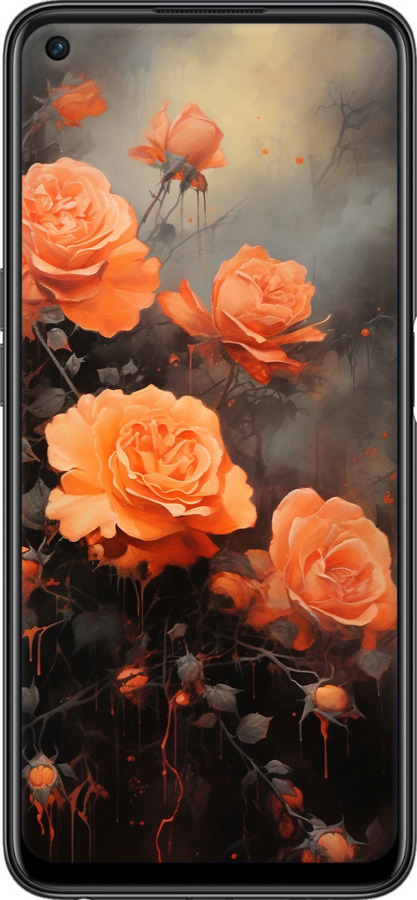 Силіконовий чехол Оранжеві троянди для OnePlus Ace Racing - 5944u-2955 изображение 