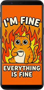 Силіконовий чехол Funny Cat для OnePlus 5T - 6786u-1352 изображение 