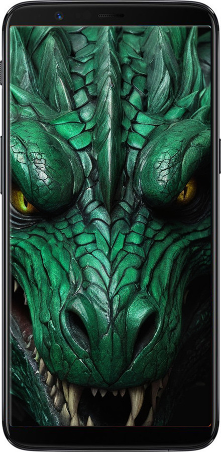 Силиконовый чехол Зелёный дракон v2 для OnePlus 5T - 5817u-1352 изображение 