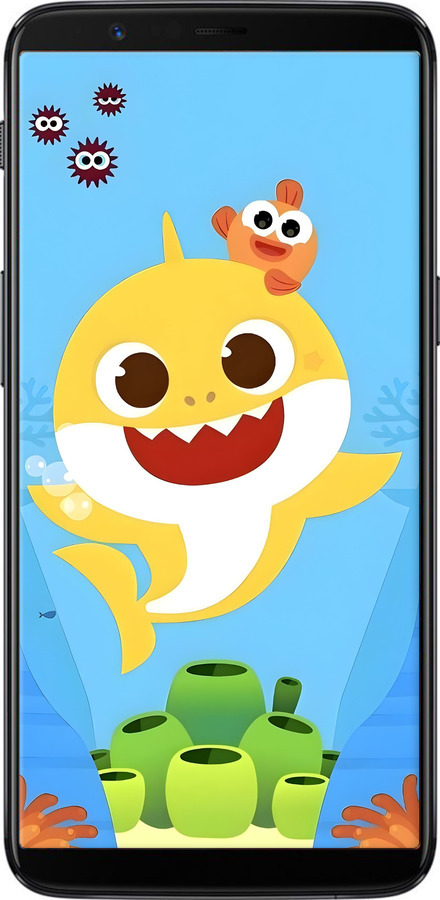 Силіконовий чехол Бейби Шарк для OnePlus 5T - 6303u-1352 изображение 