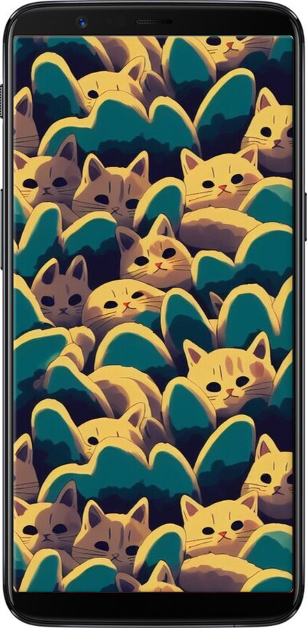 Силіконовий чехол Із зображенням котиків для OnePlus 5T - 6429u-1352 изображение 