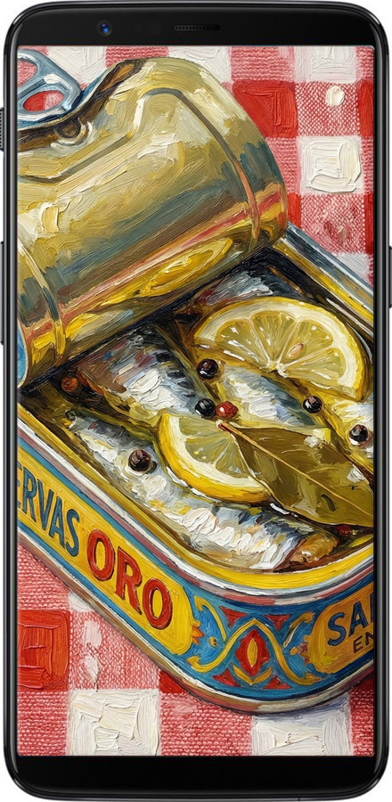 Силиконовый чехол Vintage Sardine Tin Phone для OnePlus 5T - 6772u-1352 изображение 