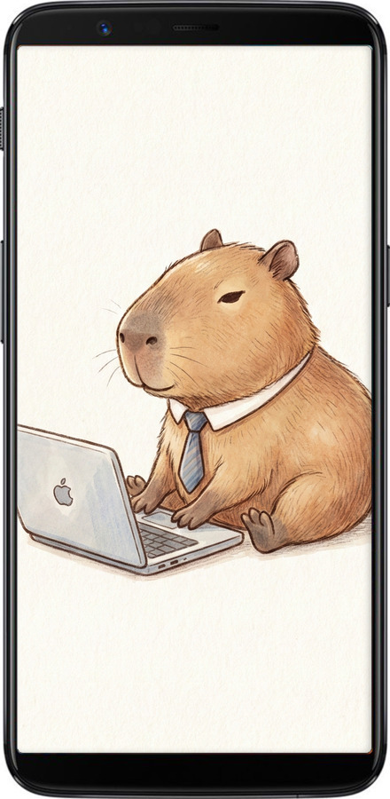 Силіконовий чехол Funny Capybara CEO Working для OnePlus 5T - 6777u-1352 изображение 
