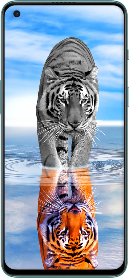 TPU чехол Тигр для OnePlus Nord 2 - 6016b-2468 изображение 