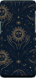 3D пластиковый матовый чехол Celestial Harmony: Sun & Moon Gold Mystic Pattern для OnePlus Nord 2 - 6778m-2468 изображение 