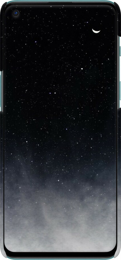 3D пластиковый матовый чехол Сині хмари, Синій місяць для OnePlus Nord 2 - 6396m-2468 изображение 