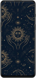Силиконовый чехол Celestial Harmony: Sun & Moon Gold Mystic Pattern для OnePlus Nord 2T - 6778u-2640 изображение 
