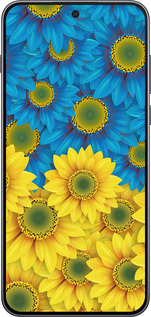 Силиконовый чехол Жёлто-голубые цветы для OnePlus Nord 5 5G - 1048u-4133 изображение 