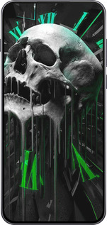 Силіконовий чехол Череп-годинник для OnePlus Nord 5 5G - 4100u-4133 изображение 