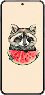 Силиконовый чехол Енотик с арбузом для OnePlus Nord 5 5G - 4605u-4133 изображение 