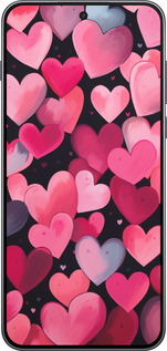 Силиконовый чехол Сердечки 4 для OnePlus Nord 5 5G - 5662u-4133 изображение 