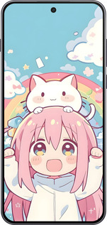 Силиконовый чехол Девочка аниме радуга для OnePlus Nord 5 5G - 6304u-4133 изображение 