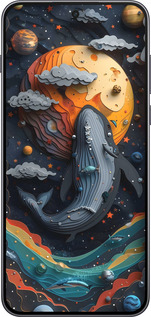 Силиконовый чехол Кит в космосе для OnePlus Nord 5 5G - 6328u-4133 изображение 