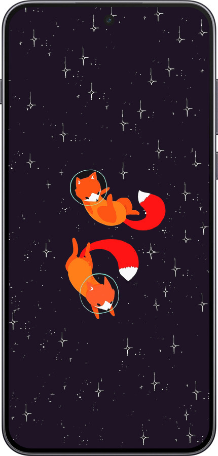 Силиконовый чехол Лисички в космосе для OnePlus Nord 5 5G - 4519u-4133 изображение 