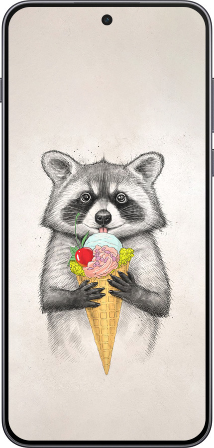Силиконовый чехол Енотик с мороженым для OnePlus Nord 5 5G - 4602u-4133 изображение 