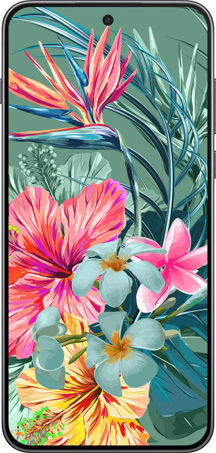 Силиконовый чехол Тропические цветы v1 для OnePlus Nord 5 5G - 4667u-4133 изображение 