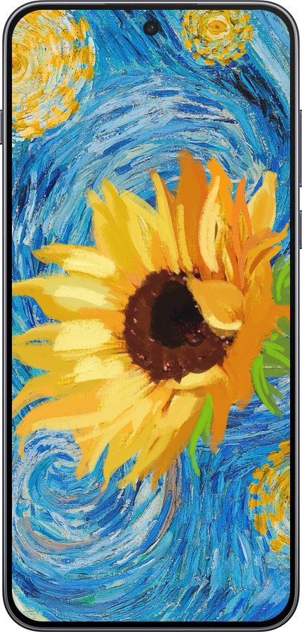 Силиконовый чехол Цветы желто-голубые для OnePlus Nord 5 5G - 5308u-4133 изображение 