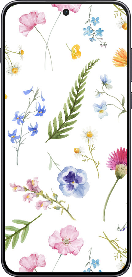 Силиконовый чехол Цветочный фон v2 для OnePlus Nord 5 5G - 5472u-4133 изображение 